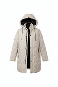 Luxe Hooded Puffer Jacket Cream/Beige
